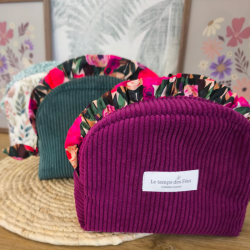 Trousse shelby velours violet